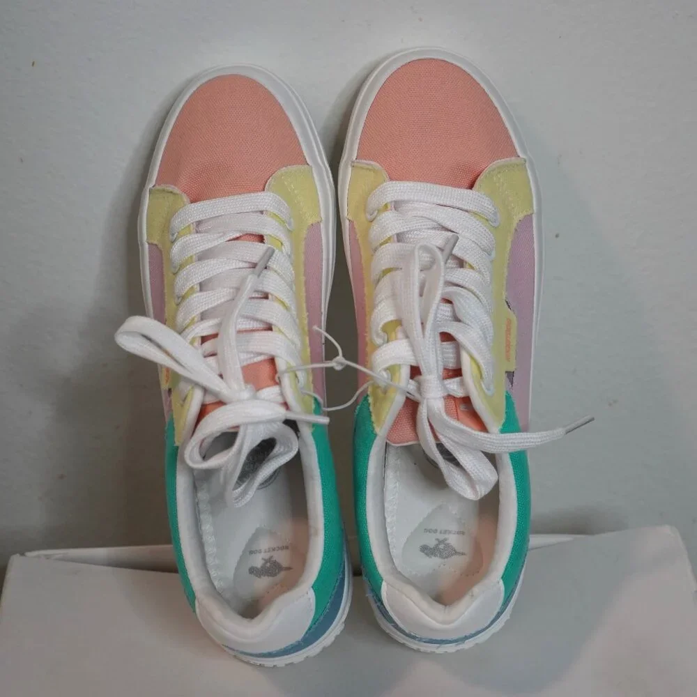 Rocket Dog Cheery Plush Foam Comfort Summer Sneaker Size 9 / Color Block Rainbow - Picture 6 of 12